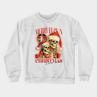 Merry F'ing Christmas Skeleton Funny Crewneck Sweatshirt